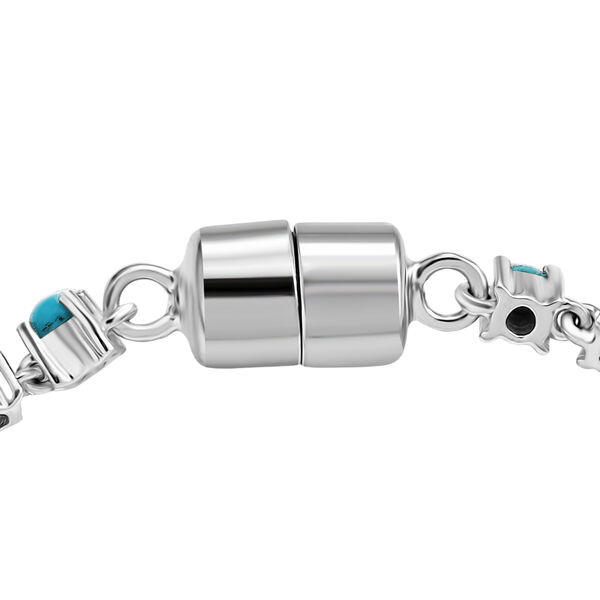 D'Joy AA Sleeping Beauty T&uuml;rkis Armband ca. 19 cm 925 Silber Rhodiniert ca. 3,80 ct. image number 3