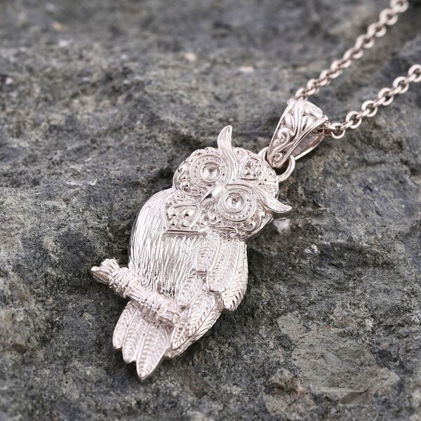 Royal Bali - 925 Silber Anh&auml;nger ca. 7,98g, Eule image number 1