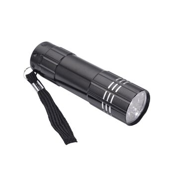 Mini-UV-Licht Taschenlampe, Metall, Kratzfest, (AAA Batterien nicht inklusive), 150g