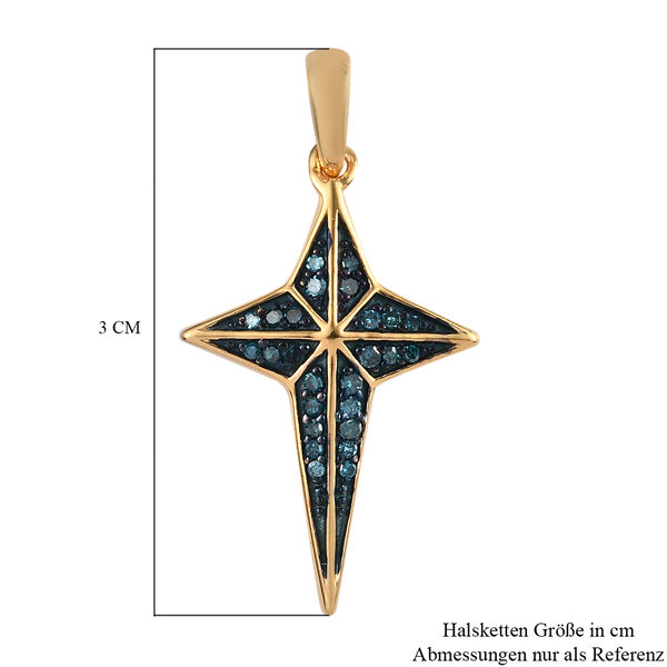 Diamant Anh&auml;nger 925 Silber vergoldet ca. 0,15 ct image number 6