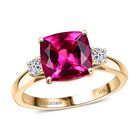 AAA Lab Created Bixbit, Lab Grown Diamant Ring 417 Gold (Größe 16.50) ca. 3,45 ct