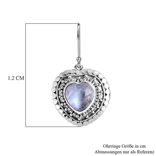 D'Joy Royal Bali Premium Regenbogen Mondstein Ohrringe 925 Silber ca. 4.04 ct image number 5