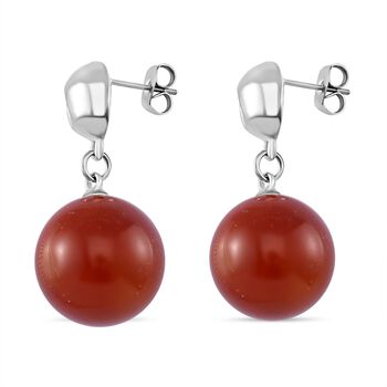 Rote Achat-Ohrringe - 56 ct.