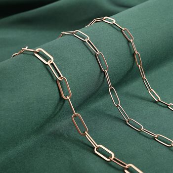 EVER TRUE 3er-Set- Stacking B&uuml;roklammerketten in Ros&eacute;goldton