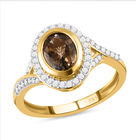 Premium goldener Tansanit und Diamant-Ring, 585 Gold  ca. 1,45 ct image number 3