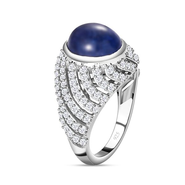 Tansanit und Zirkon Ring - 4,64 ct. image number 5