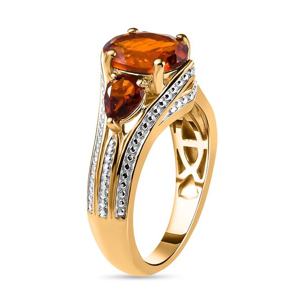 GP Art D&eacute;co Kollektion - Madeira Citrin und blauer Saphir-Ring - 2,68 ct. image number 5