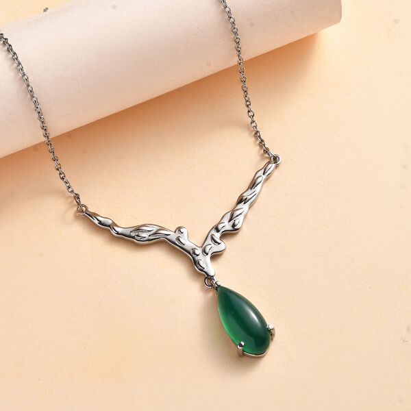 Verde Onyx Halskette, 45 cm - 5,31 ct. image number 2