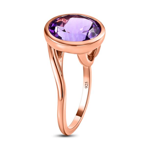 AAA Rose De France Amethyst Ring, 925 Silber rosévergoldet (Größe 18.00) ca. 6.04 ct image number 5