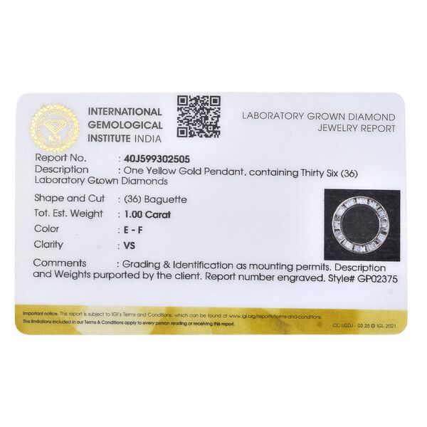 LUXURIANT IGI zertifizierter VS-EF Labor Diamant Anhänger in 585 Gold - 1 ct. image number 6