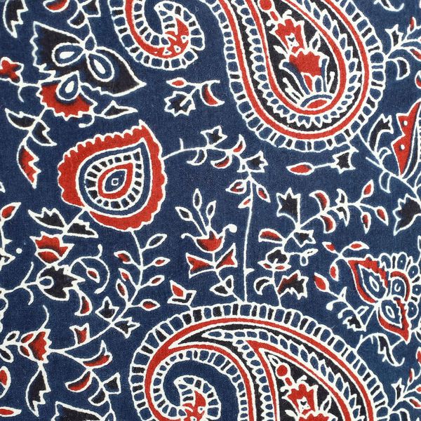 Crossbody Baumwolle, Blockprint, 25.4 x 23 cm, Blau image number 6