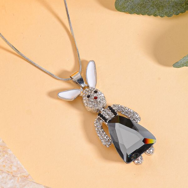 Mehrfarbiger Kristall Halskette ca. 70 cm  emailliert image number 2