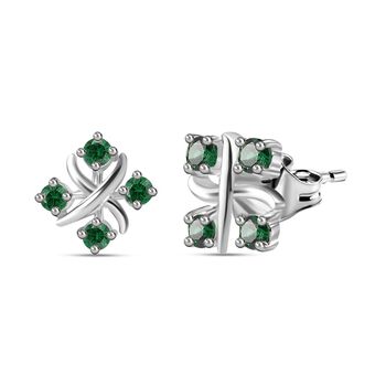 Designer Inspiriert XOXO Gr&uuml;ner Zirkonia Ohrringe 925 Silber