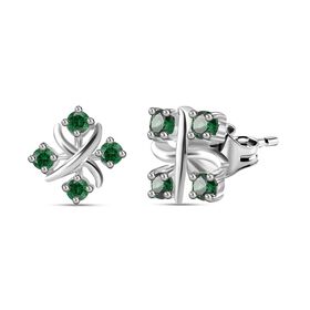 Designer Inspiriert XOXO Grüner Zirkonia Ohrringe 925 Silber