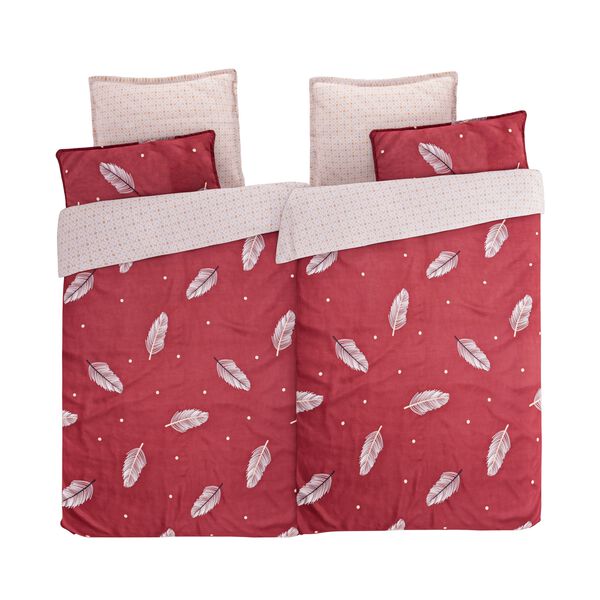 6-teiliges Bettbezug Set, 2 Bettbez&uuml;ge, 4 Kissenbez&uuml;ge, grau-lila