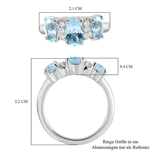 Espirito Santo Aquamarin-Ring, 925 Silber platiniert  ca. 1,59 ct image number 7