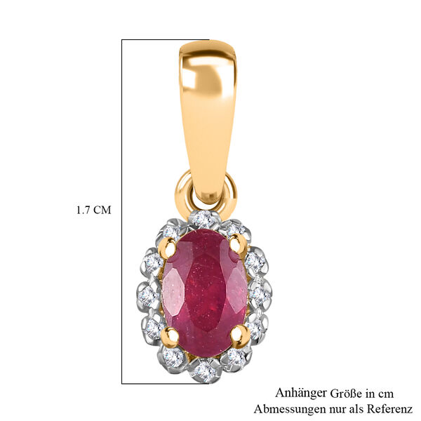 Afrikanischer Rubin und Diamant Anh&auml;nger - 0,69 ct. image number 6