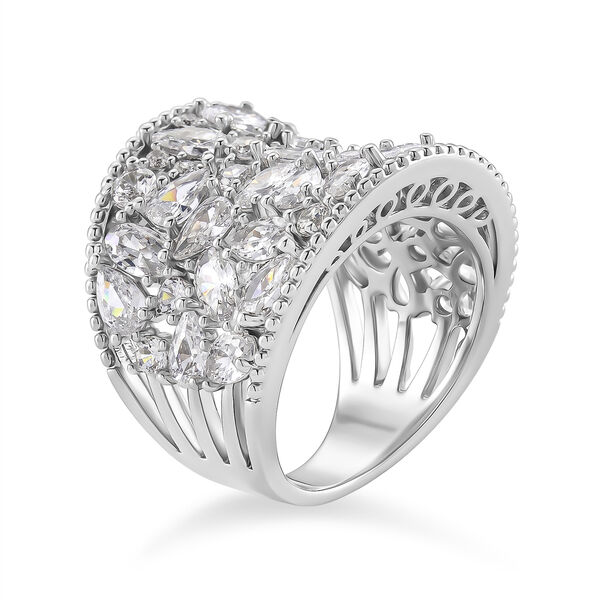 Wei&szlig;er Zirkonia Ring Nickelfreies Messing (Gr&ouml;&szlig;e 17.00) image number 4