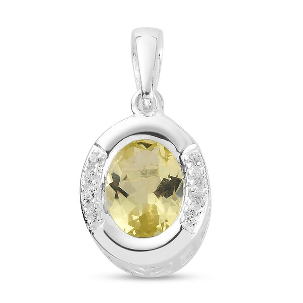 Ouro Verde-Quarz und Zirkon-Anh&auml;nger - 1,97 ct.