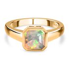 Natürlicher, äthiopischer Opal Solitär-Ring, 925 Silber Gelbgold Vermeil  ca. 0,94 ct image number 0