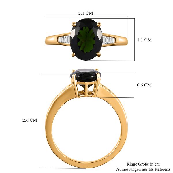 AA Chrom Turmalin und Diamant-Ring - 3,07 ct. image number 7