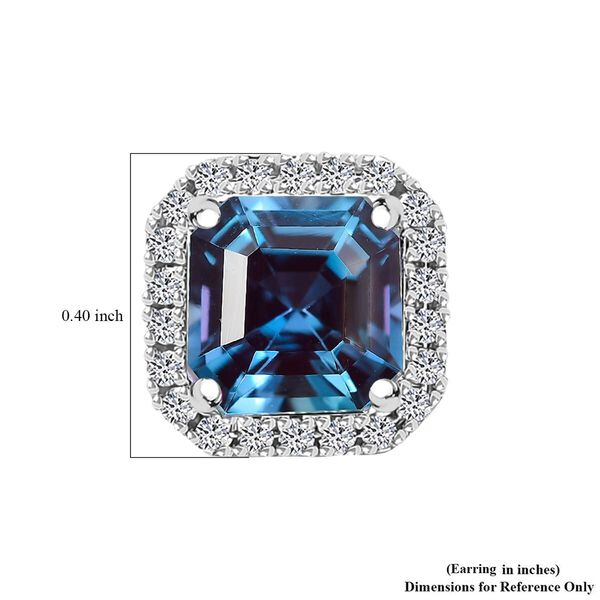 LUXURIANT DIAMOND- zertifiziert und geprüft AAA Labor Alexandrit und Labor Diamant Ohrringe in 417 Weißgold - 4,35 ct. image number 4