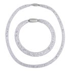 Weißer Kristall Schmuckset Reines Messing