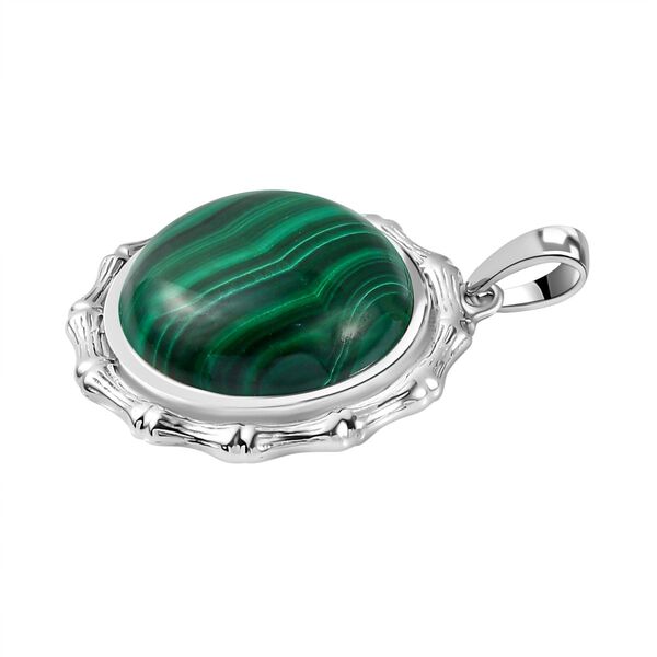 Malachit Anh&auml;nger 925 Silber platiniert ca. 13.84 ct image number 3