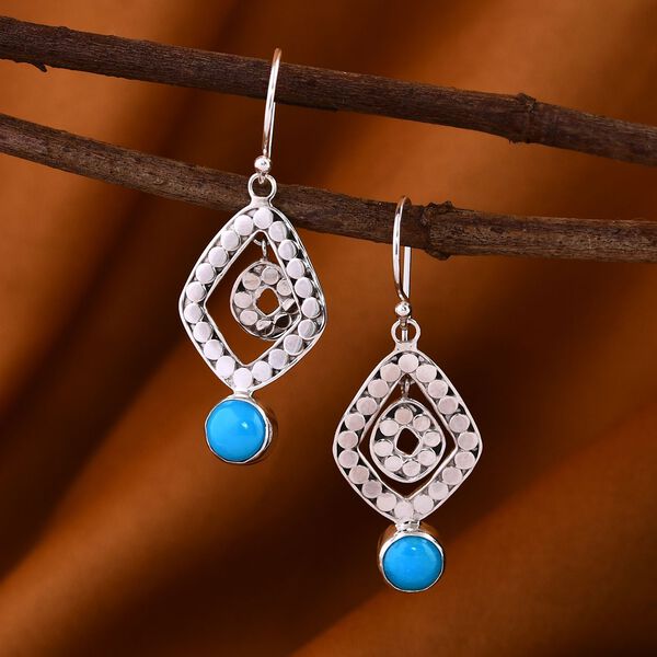 Royal Bali Kollektion- AA Sleeping Beauty Türkis Ohrringe - 1,72 ct. image number 2