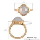 Premium Regenbogen Mondstein Ring 925 Silber vergoldet (Größe 20.00) ca. 4,58 ct image number 6