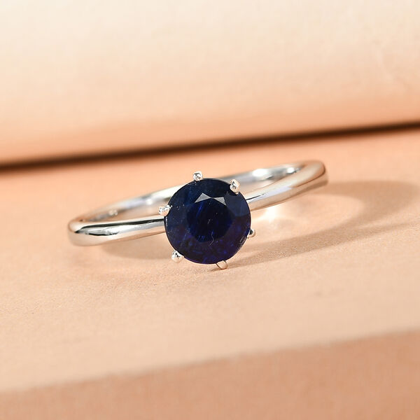 AAA Kyanit Solitär Ring 925 Silber Platin-Überzug image number 2