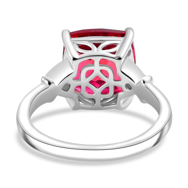 Labor Padparadscha-Saphir und Zirkon Ring - 5,82 ct. image number 5