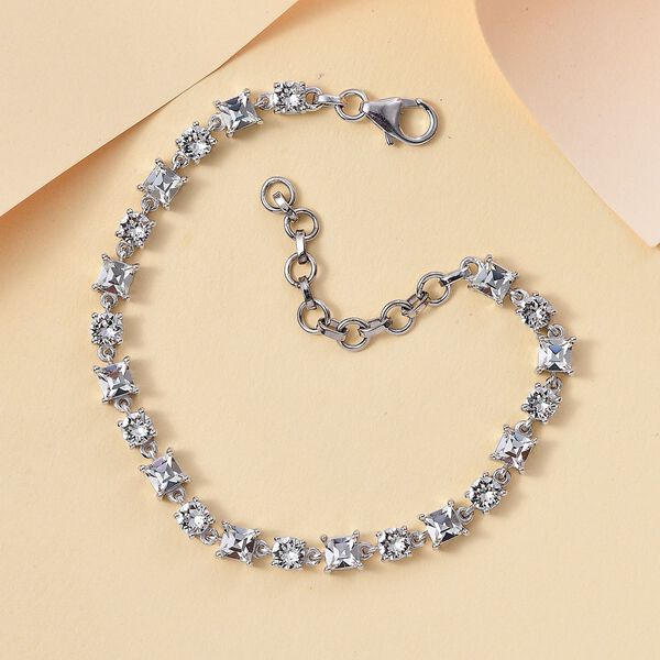 J Francis gefertigt mit SWAROVSKI- Wei&szlig;es Swarovski Kristall-Armband image number 2