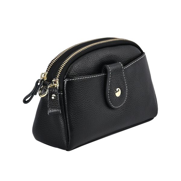 Set aus Echtleder-Umhängetasche und Kartenetui, Burgunderrot image number 5