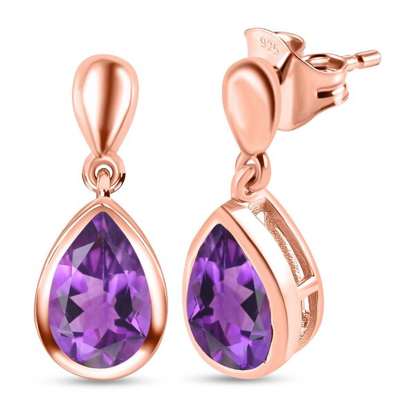 Rose De France Amethyst-Ohrh&auml;nger - 2,35 ct. image number 4