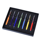 7er-Set, Kugelschreiber mit Kristallen in Geschenkbox, mit 7 Extra-Minen, schwarze Tinte, Touchscreen-Hilfe