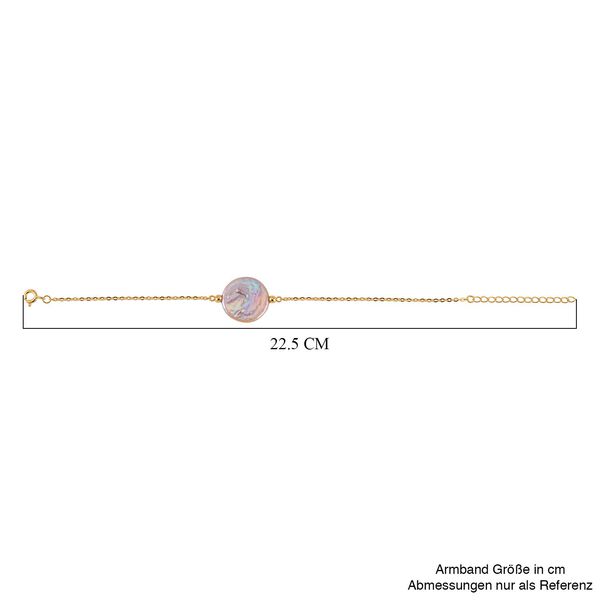 19-21mm lila Keshi Perlen-Armband, 18+4cm - 19 ct. image number 5