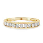 Diamant zertifiziert I2-I3/G-H Half Eternity Ring 375 Gelbgold (Größe 18) 0.50 ct