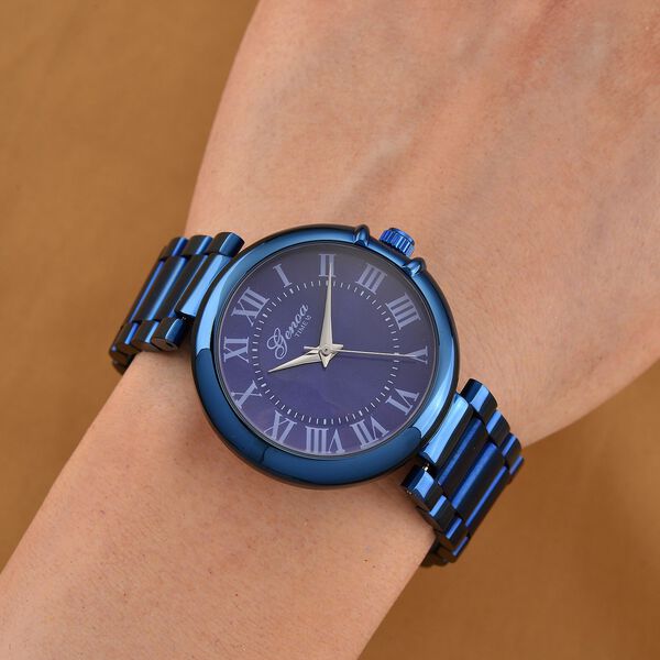 GENOA - Automatik-Armbanduhr mit Dandong-Uhrwerk, Edelstahl, IP-Blauplattierung, 36 mm image number 1