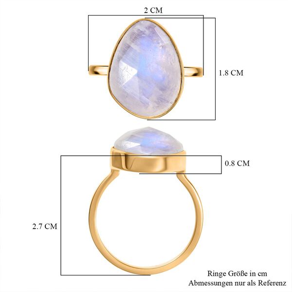 Regenbogen Mondstein Ring - 7,70 ct. image number 7