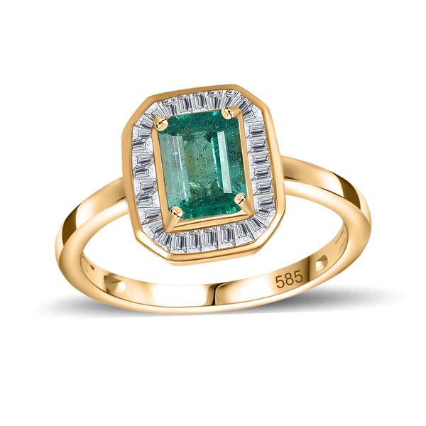 AAA Kagem sambischer Smaragd und Diamant Ring - 1,38 ct. image number 4