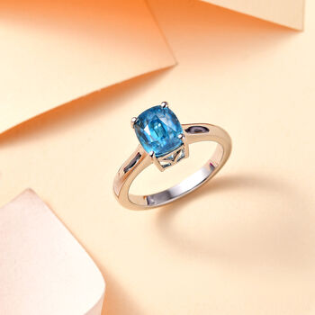 RHAPSODY AAAA blauer Zirkon Ring in 950 Platin - 5 ct.
