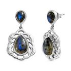 Labradorit Ohrringe Edelstahl ca. 13.19 ct