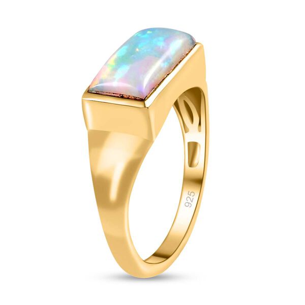 Nat&uuml;rlicher, &auml;thiopischer Welo Opal Ring, 925 Silber Gelbgold Vermeil (Gr&ouml;&szlig;e 20.00) ca. 1.65 ct image number 5