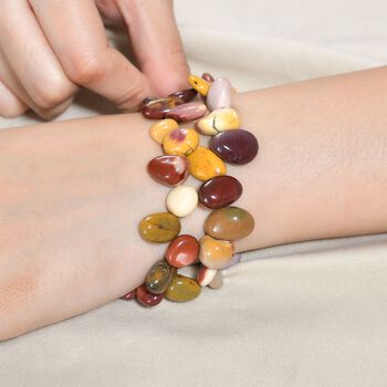 Mookite Armband, ca. 19 cm, Messing platiniert ca. 225.00 ct