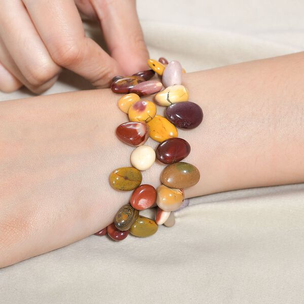 Mookite Armband, ca. 19 cm, Messing platiniert ca. 225.00 ct image number 3