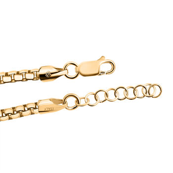 Venezianisches Kettenarmband 19cm in vergoldetem Silber