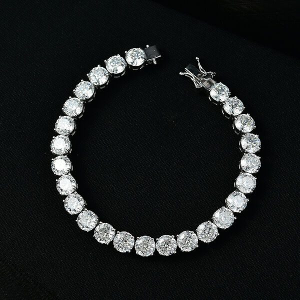 D'Joy Moissanit 19cm Armband, 925 Silber rhodiniert - 31,80 ct. image number 1
