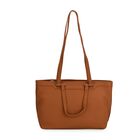 Leder-Shopper mit Doppelhenkel, 30x12x23 cm, Tan