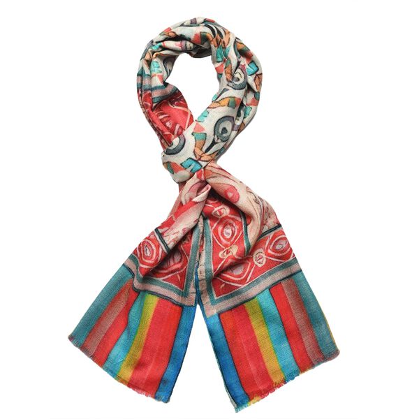 LA MAREY Schal aus 100% Premium-Kaschmir mit Digitaldruck, 70x200 cm, mehrfarbig image number 8